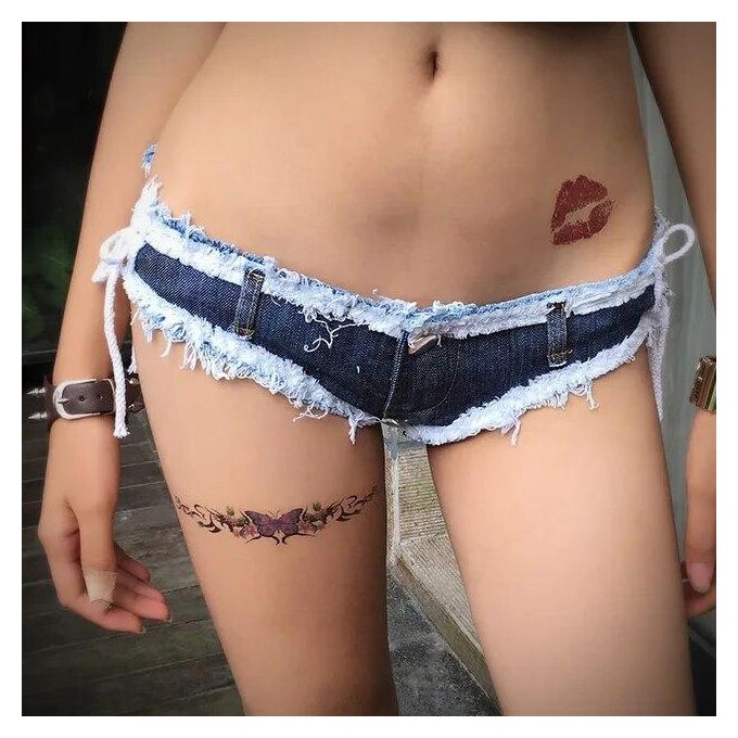 Summer Low Waist Cheeky Denim Shorts For Women Wholesale Micro