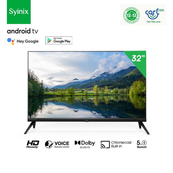 product_image_name-Syinix-32A1S,32" Inch FRAMELESS Smart Android TV Netflix Youtube Inbuilt Decoder-1