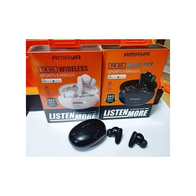 product_image_name-Amaya- TK 05 Wireless Sports Earbuds 5.3 Bluetooth - 20 Hours Play Time-2