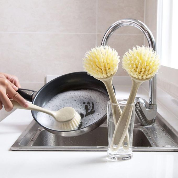 1pc Long Handle Multifunctional Kitchen Brush For Cleaning Oil, Pots,  Dishes And Sink