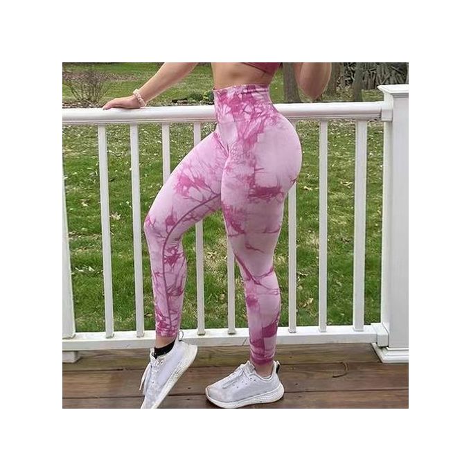 Salmon Leggings Tie Dye, High Waist Yoga Pants, Pink Tie Dye Tights, Workout  Leggings, Gym Leggings, Activewear -  Denmark