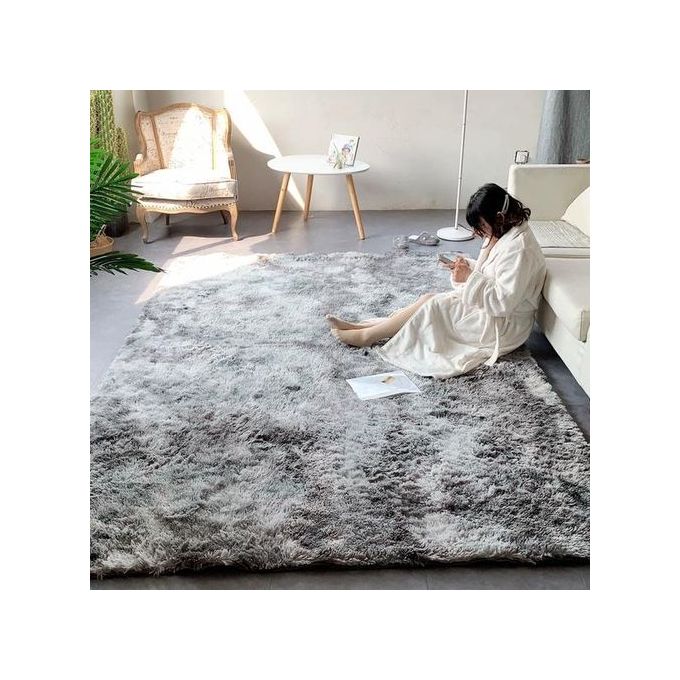 Fluffy Fluffy Carpets 5 8 Grey Patched Best Price Online Jumia