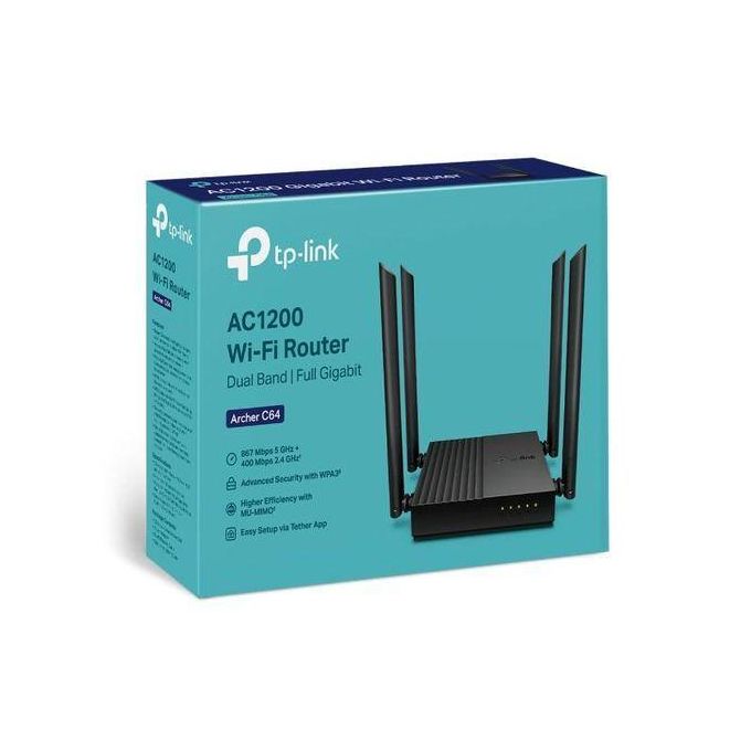 TPLink TP-Link Archer C64 AC1200 Wireless Mu-Mimo Wifi