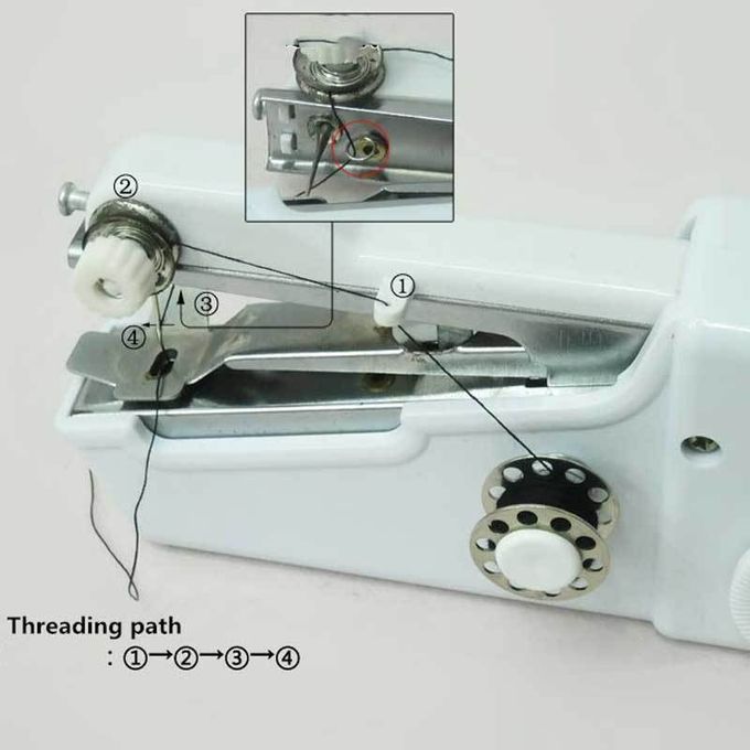 Mini Portable Smart Electric Tailor Stitch Hand-held Sewing Machine Home  Travel