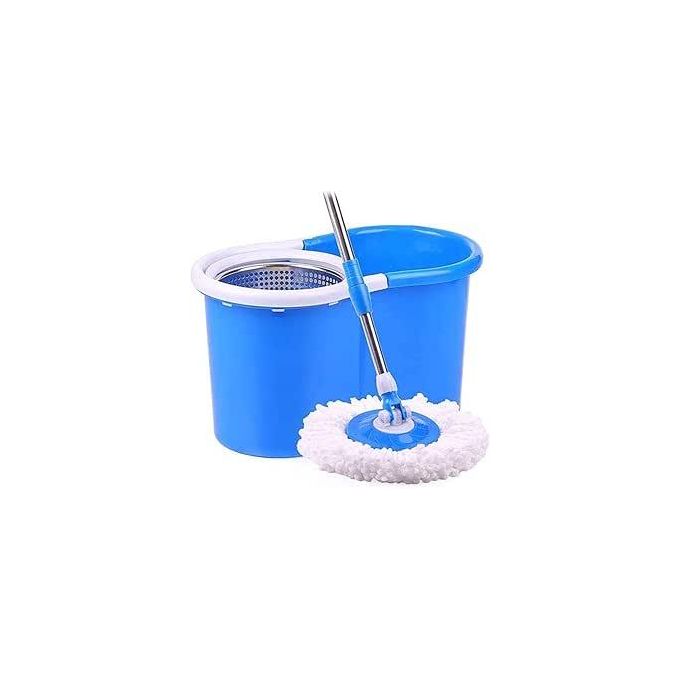 SIMPLI-MAGIC Spin Mop And Bucket With Wringer Set, Mop Bucket Cleaning System With Foot Pedal, 360°Rotation, 3 Microfiber Mop Heads