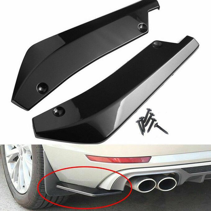 Car Rear Bumper Fin Canard Splitter Diffuser Valence Spoiler Lip