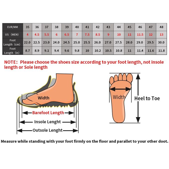 running shoe size