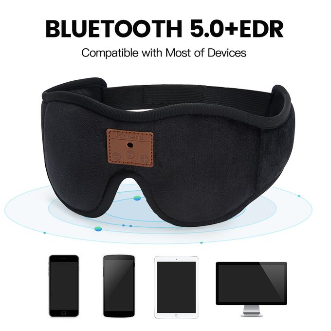 Generic Bluetooth 3D Sleeping Mask Music Eye Mask Washable Travel Sleep Ultra-Thin Stereo Speakers For Side Sleepers @ Best Price Online | Jumia Kenya