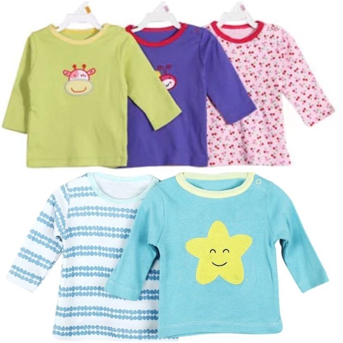 Carter Carter S 5 Pack Girls Long Sleeved Cotton Tshirts