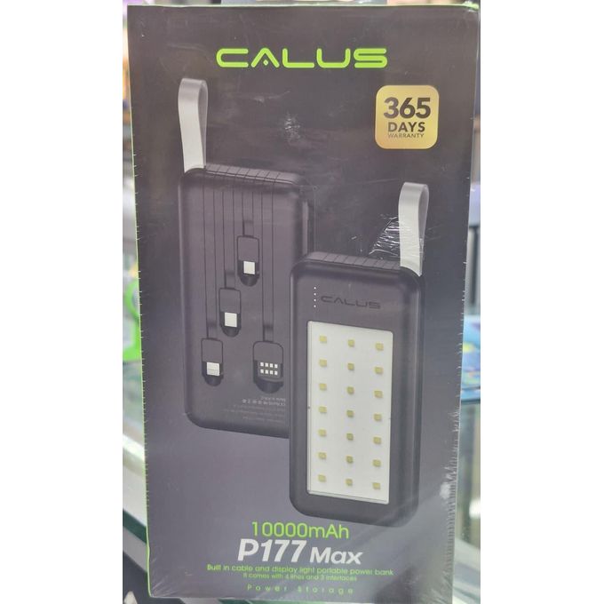 product_image_name-CALUS-P177 Max 10000mAh Power Bank - Built-in 4 Cables & LED Display Light-1
