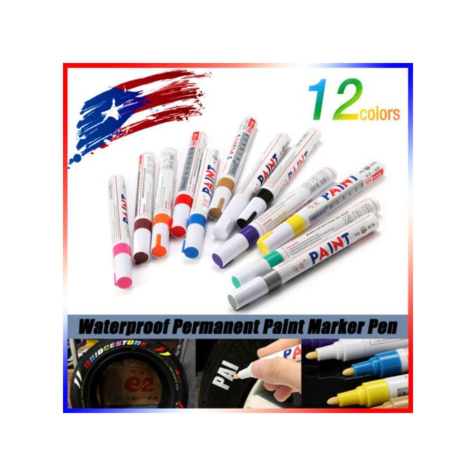 Tire Paint Pen for Car Tires Permanent and Waterproof 2pk PICK COLOR -   Israel