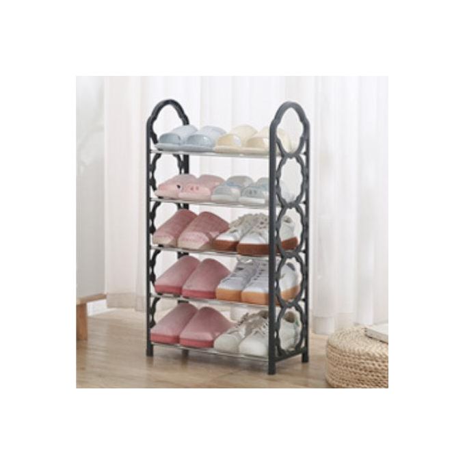 Generic PORTABLE Shoe Rack For 10 Pairs 5 Layer - Black @ Best Price ...