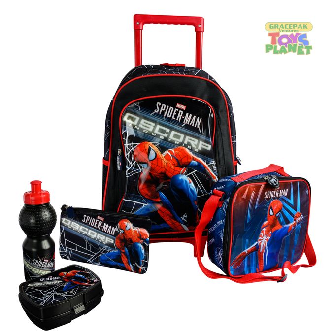 Marvel Spiderman 16 Backpack with Lunch Bag and Water Bottle 