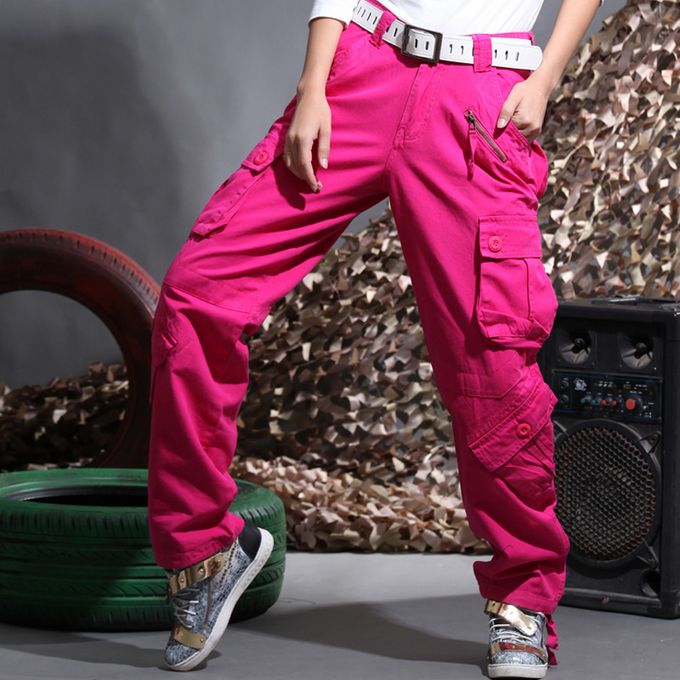 GORGLITTER Men's Flap Pocket Side Solid Cargo Pants Drawstring Waist Loose  Street Pants Pink X-Small at Amazon Men's Clothing store