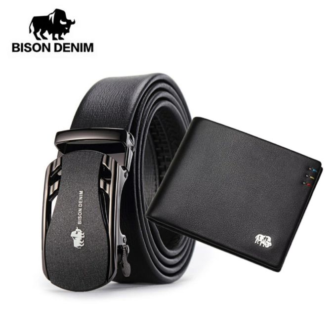 product_image_name-Bison Denim-Men's Pure Leather Belt + Wallet Set-1