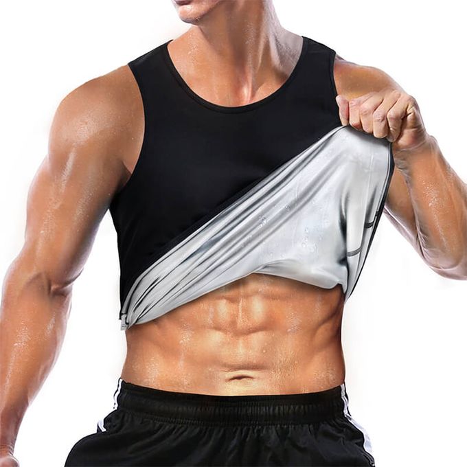 Generic Men Sauna Suit Sweat Vest Waist Trainer Body Shaper Tank Top XL @  Best Price Online