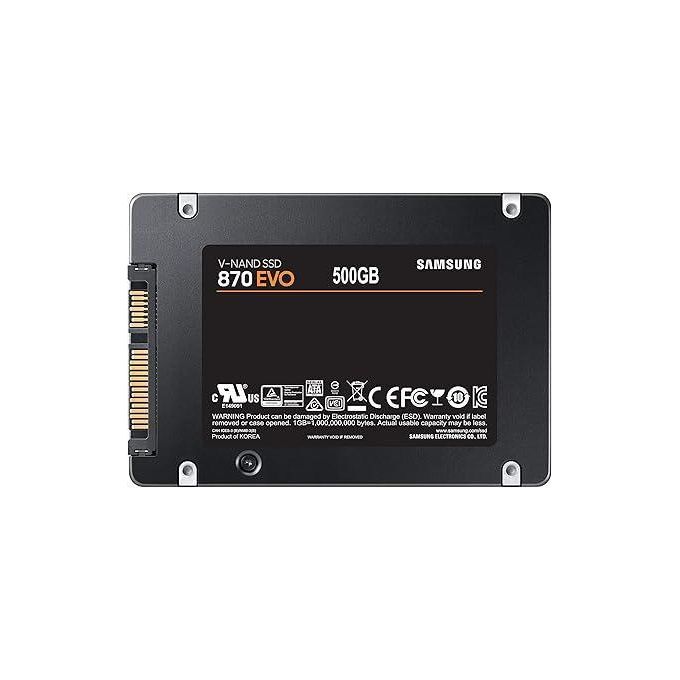 Samsung 870 EVO SATA SSD 500GB 2.5” Internal Solid State