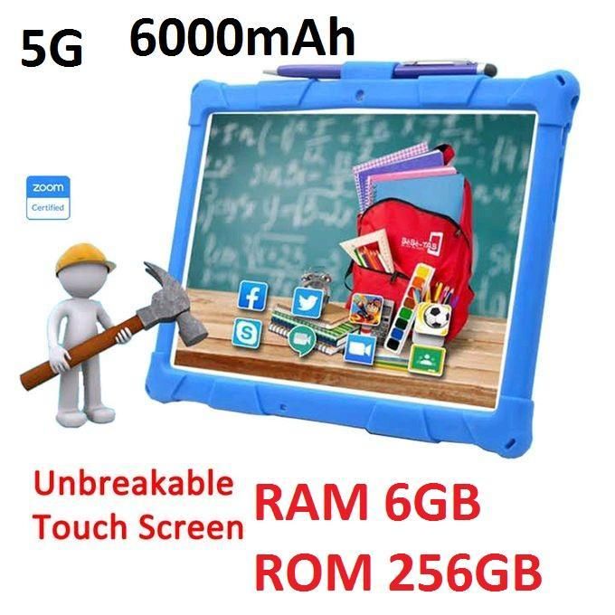 product_image_name-Bebe- 6000mAH RAM 6GB/ROM 256GB 10inch Android 12 SIM CARD SLOT KIDS Studying TABLET KIDS Learing Tablet BLUE 2040 pro  PINK-1