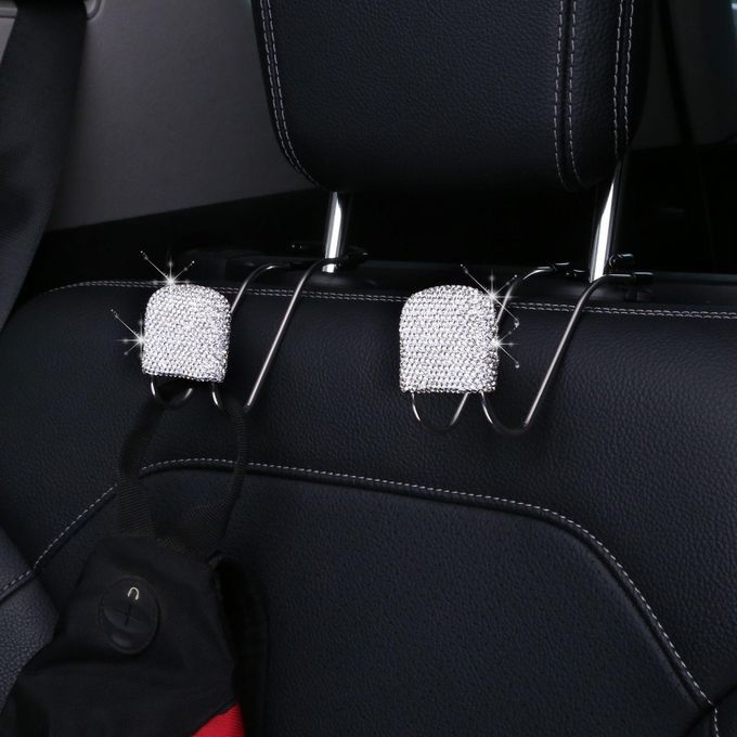 Generic 2x Universal Auto Car Headrest Hooks Metal Bling Hanger Whit @ Best  Price Online