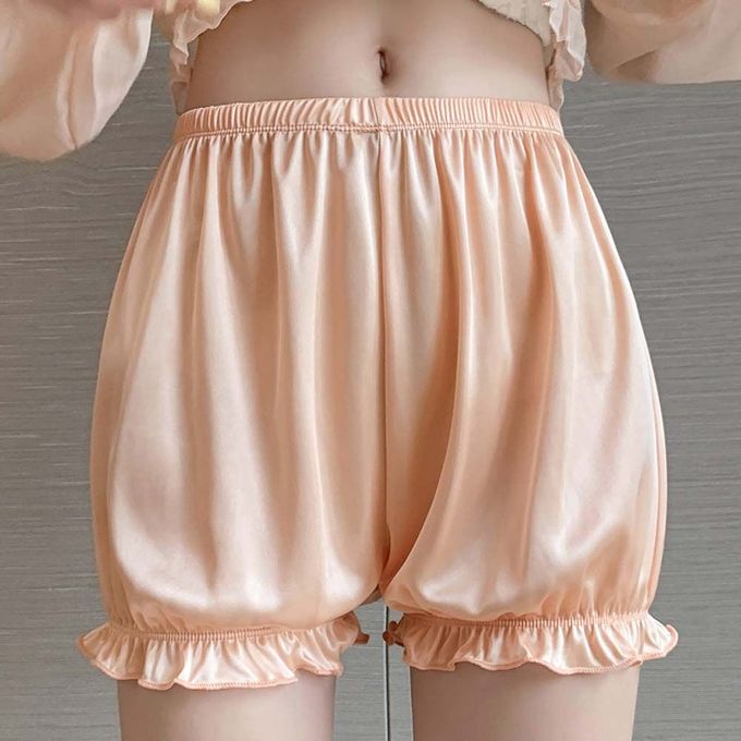 Fashion (apricot M)Fashion Women 4 Colour Elasticity Satin