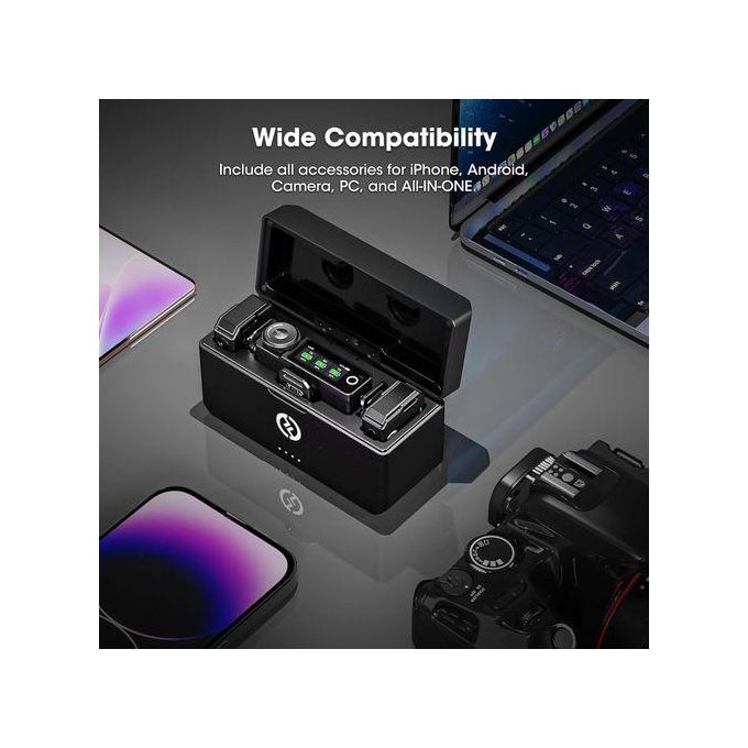 product_image_name-Hollyland-Wireless Lavalier Microphone System With Professional ENC, Studio Quality Audio, 22H Duration, 820ft(250m) Range, Compatible With DSLR Camera, IPhone, Android, PC-Black-6