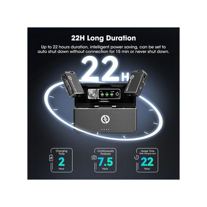 product_image_name-Hollyland-Wireless Lavalier Microphone System With Professional ENC, Studio Quality Audio, 22H Duration, 820ft(250m) Range, Compatible With DSLR Camera, IPhone, Android, PC-Black-7