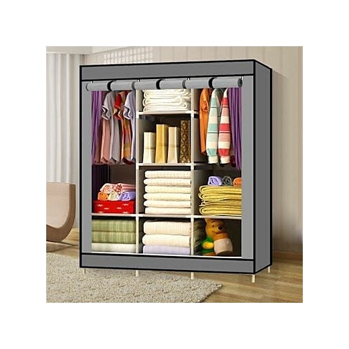 Generic Portable Wardrobe 3 Columns 130 170 45 Best Price