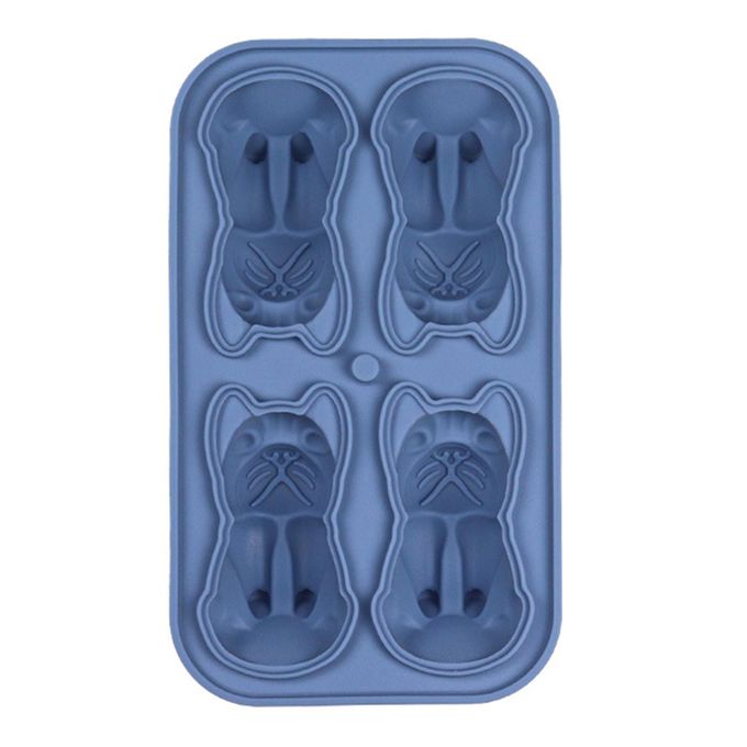 French Bulldog Ice Cube Mold Cute Design Silicone Mold Funnel Ice