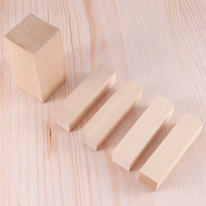 Generic 5 Pcs Carving Wood Blocks Whittling Wood Blocks Basswood