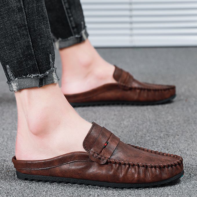 Fashion Mens Half Shoes Casual Loafers Sandals Brown Best Price
