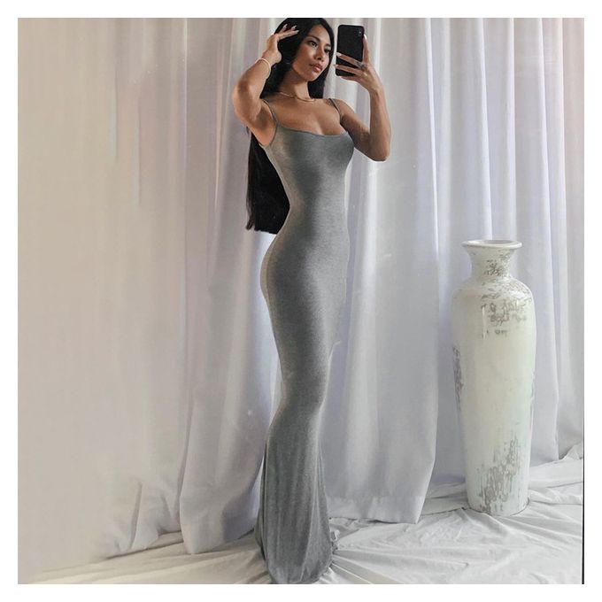 Sexy Skims Dress Backless Evening Maxi Dress Women Party Club