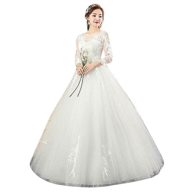 Fashion Women Lace Wedding Dress Big Size Wedding Gown White Best Price Online Jumia Kenya