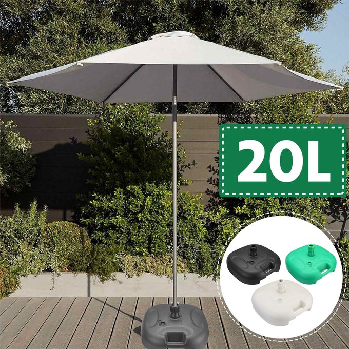Parasol Umbrella Base Stand Sand Water Plastic Pole Garden Sun Shade DE 