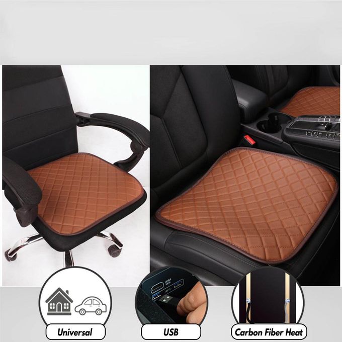 Generic 12V Sitzheizung Sitzauflage Auto Heizkissen Heizmatten USB Heated  Seat Cushion Deep Black @ Best Price Online