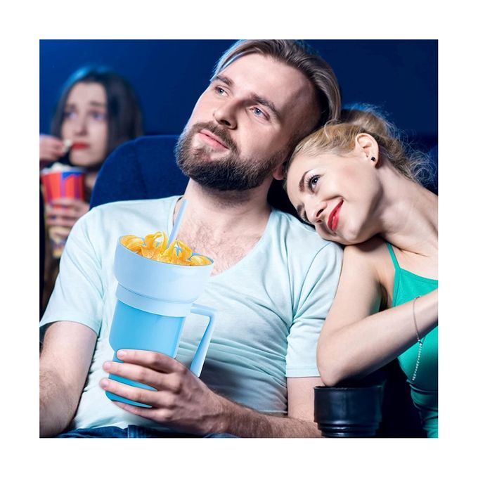 1PC Stadium Tumbler Popcorn Large Cup Snack Cup Multifunctional Cups 1000Ml