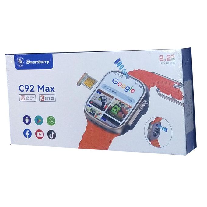 product_image_name-SmartBerry-C92 Max Smart Watch with SIM Card Slot - Black-3