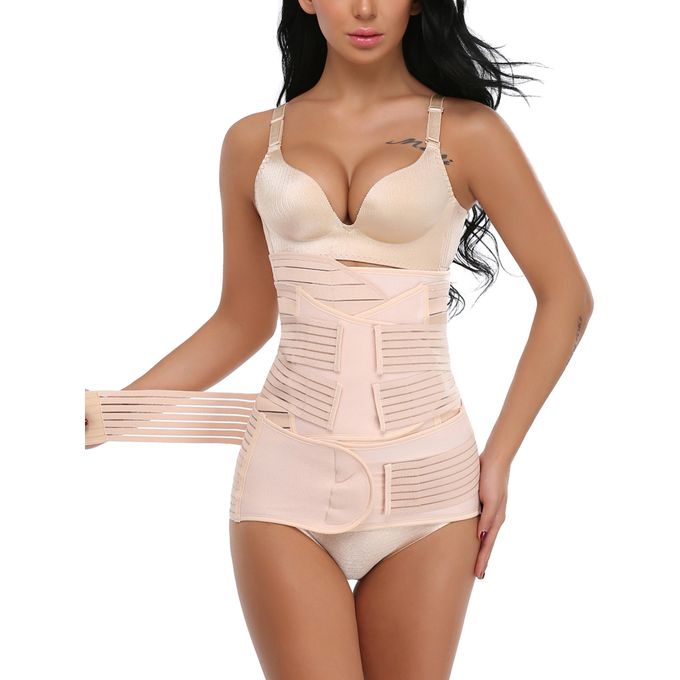 Fashion 3 In 1 Postpartum Support Recovery Belly & Waist & Pelvis  Belt/shapewear- Beige @ Best Price Online