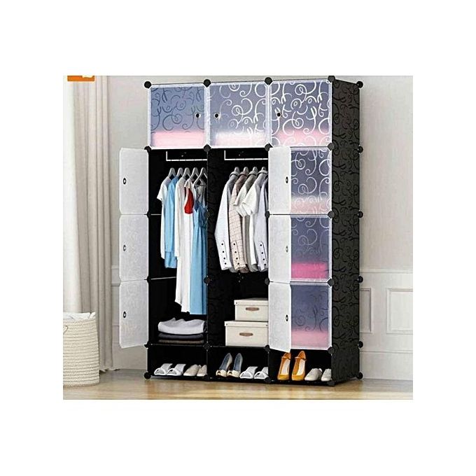 Generic Plastic Wardrobe 3Column Black Best Price Online Jumia