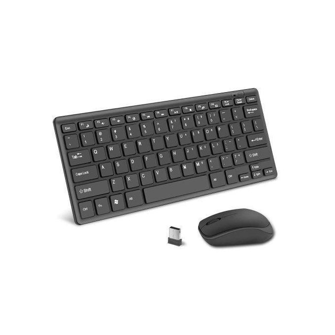 Wireless Keyboard & Mouse Combo - 2.4GHz, Black, Full Size