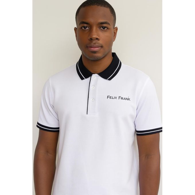 トップス GPSK-518 Frank Polo white Moose Knuckles Pique Polo Shirt White - Terraces Menswear