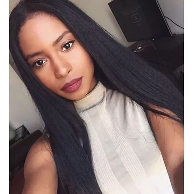 Generic Women Long Straight Hair Wigs Black Black Best Price