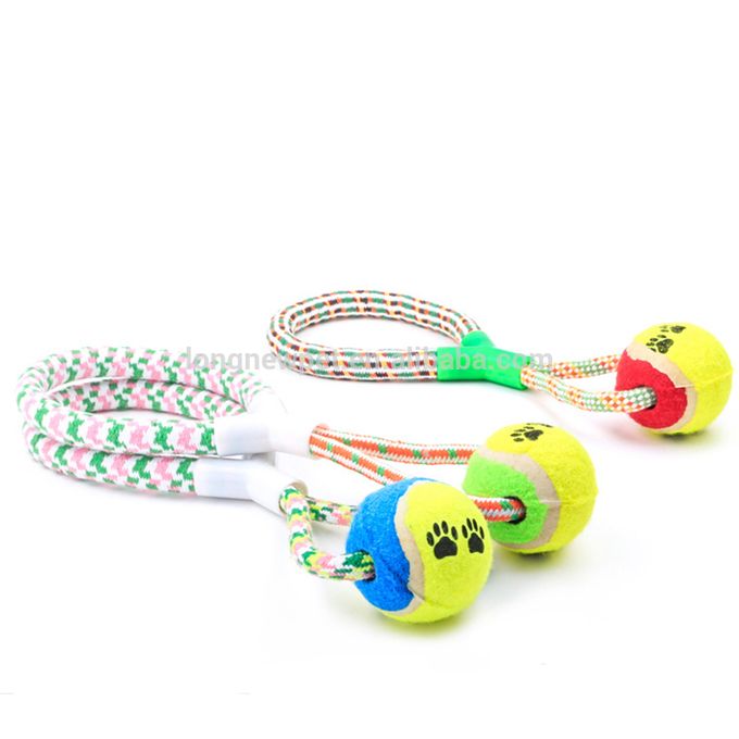 rope toy with tennis ball