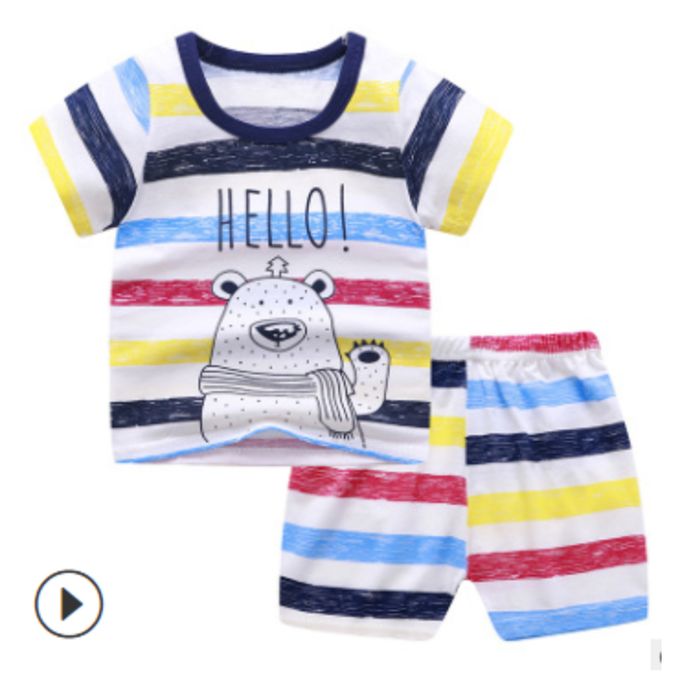Fashion Baby Boy Girl Clothes 2pcs Set Toddler Summer Best