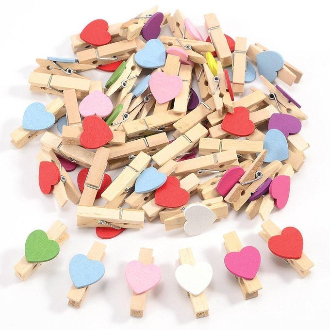 915 Generation 50Pcs Mini Clothespins - Colored Wood Clothespins