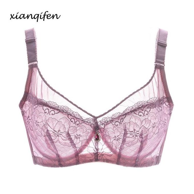 Generic Xianqifen Sexy Bra Bh Big Size Push Up Bras For Women Support  Underwire Plus Size Lace Sheer Bralette Lingerie Female Brassiere @ Best  Price Online