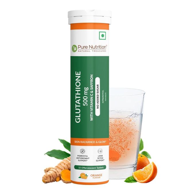 Pure Nutrition L Glutathione 500mg, 15 Effervescent Tablets