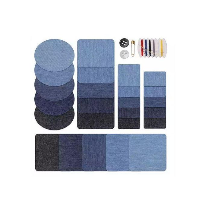 26pcs Colors Iron On Patches Kit, Premium Quality Denim Iron On Jean  Patches For Clothing Repair, Iron On Patches For Jeans