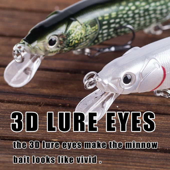 Generic 3D Eyes Crank Bait Minnow Fishing Hard Lure 12cm / @ Best