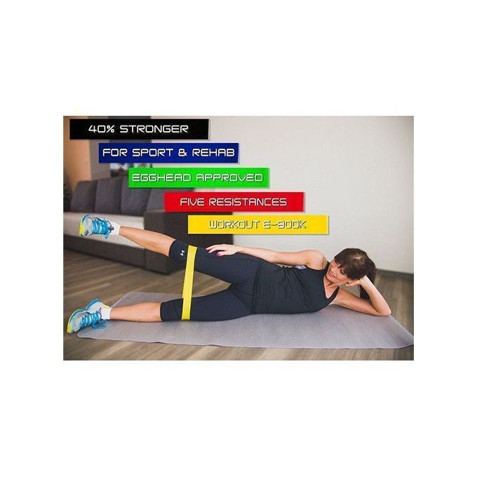 Generic 5 Pcs Elastic Sports Resistance Band Yoga Fitness