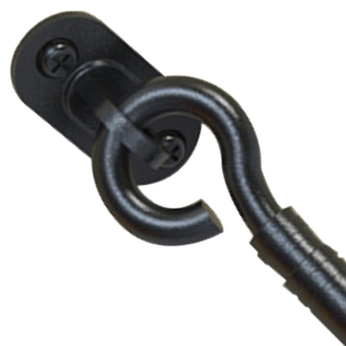 Hook & Eye Latch Black 100mm Heavy Duty Hook 1/2/4 Pcs Metal Door